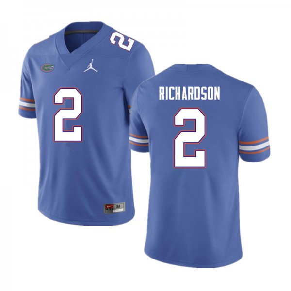 Men #2 Anthony Richardson Florida Gators College Football Jersey Blue